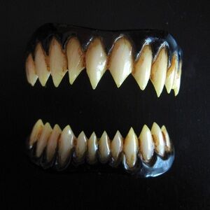 Unique Black and Yellow Costume Teeth